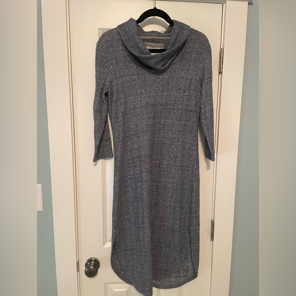 Anthropologie Saturday Sunday Blue Cowl Neck Dress Size S